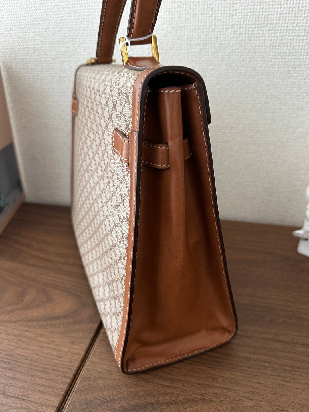CELINE Vintage Kelly Bag – Triomphe Monogram & Leather 🤎✨