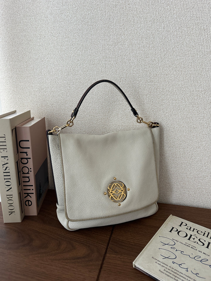 LOEWE Round Logo Hobo – Soft Calfskin Small Size 🤍✨