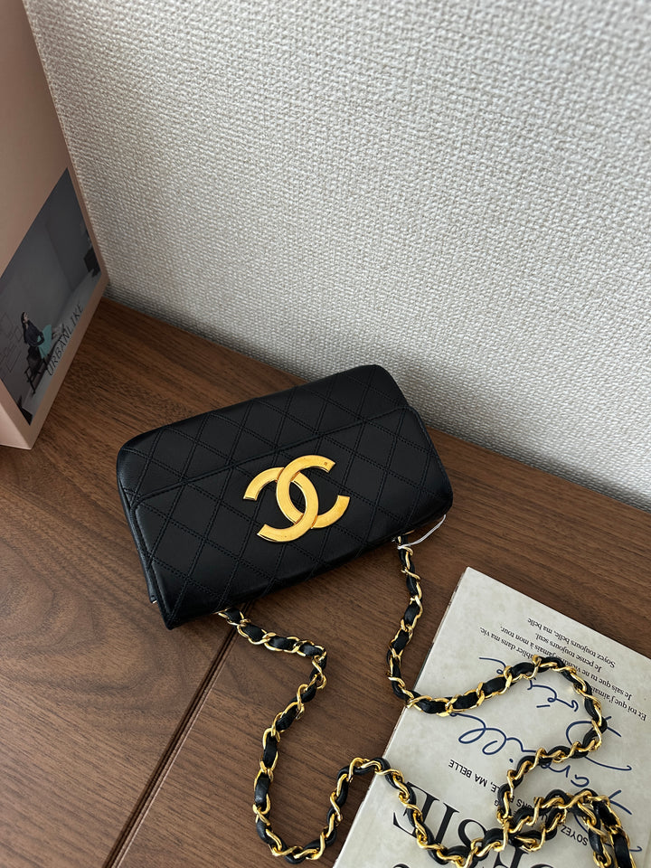 CHANEL Large CC Crossbody – Black Quilted with Gold Logo 🖤✨