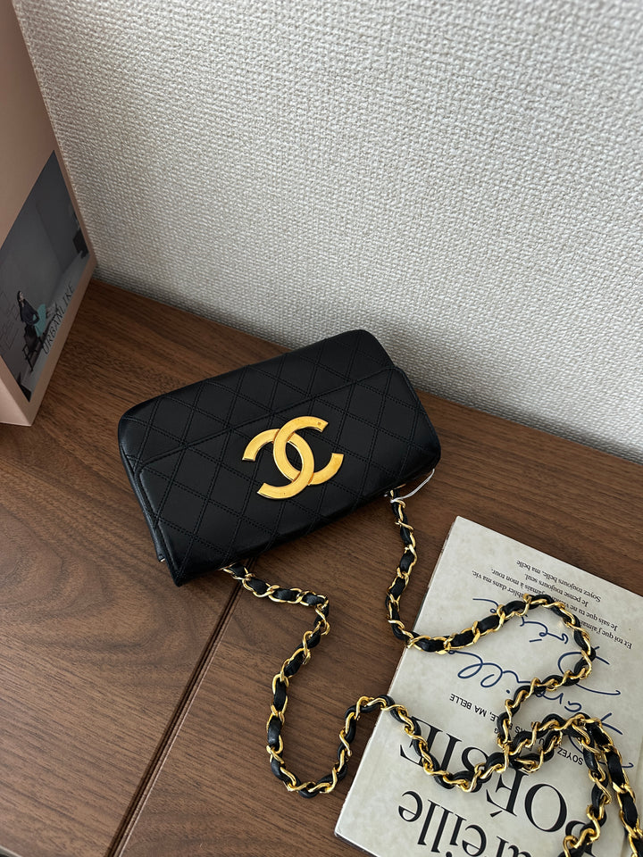 CHANEL Large CC Crossbody – Black Quilted with Gold Logo 🖤✨