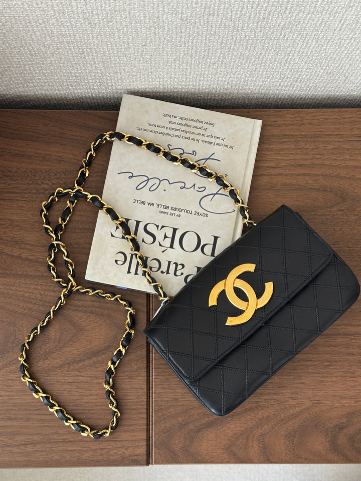 CHANEL Large CC Crossbody – Black Quilted with Gold Logo 🖤✨