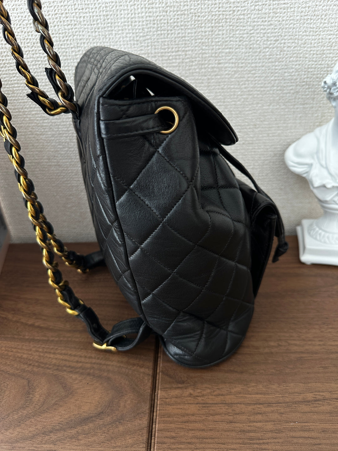 CHANEL Duma Backpack – Black Quilted Lambskin with Gold CC 🖤✨