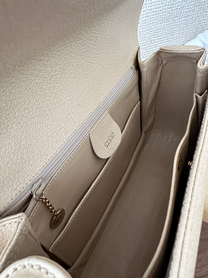 Gucci Bamboo Almond Milk Top Handle Bag 🤍✨