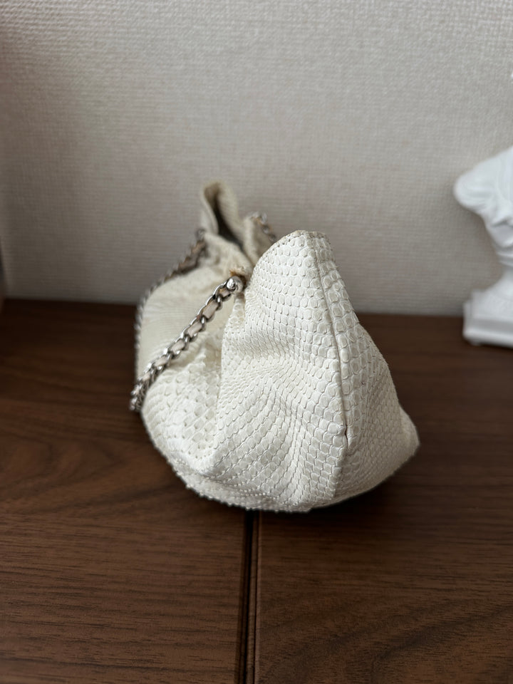 CHANEL Python Yuanbao Hobo 🤍✨ Rare White Edition