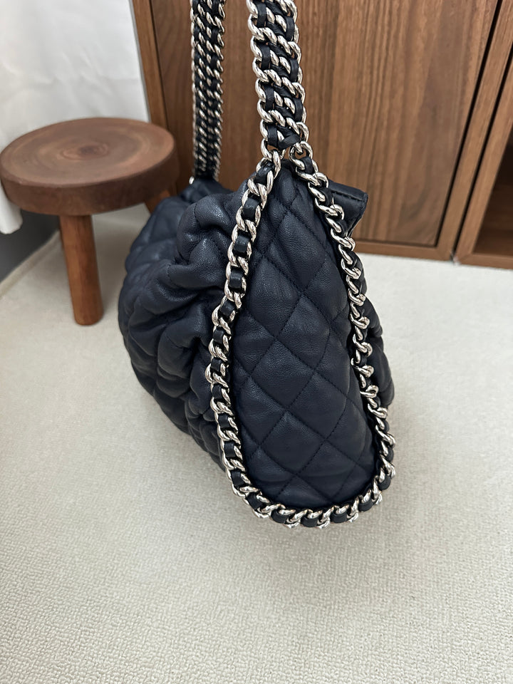 Chanel Quilted Edge Hobo Bag 💙✨ With Sticker