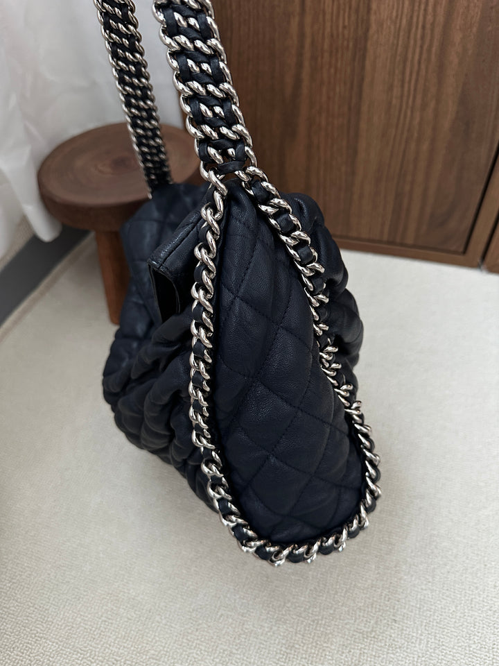 Chanel Quilted Edge Hobo Bag 💙✨ With Sticker