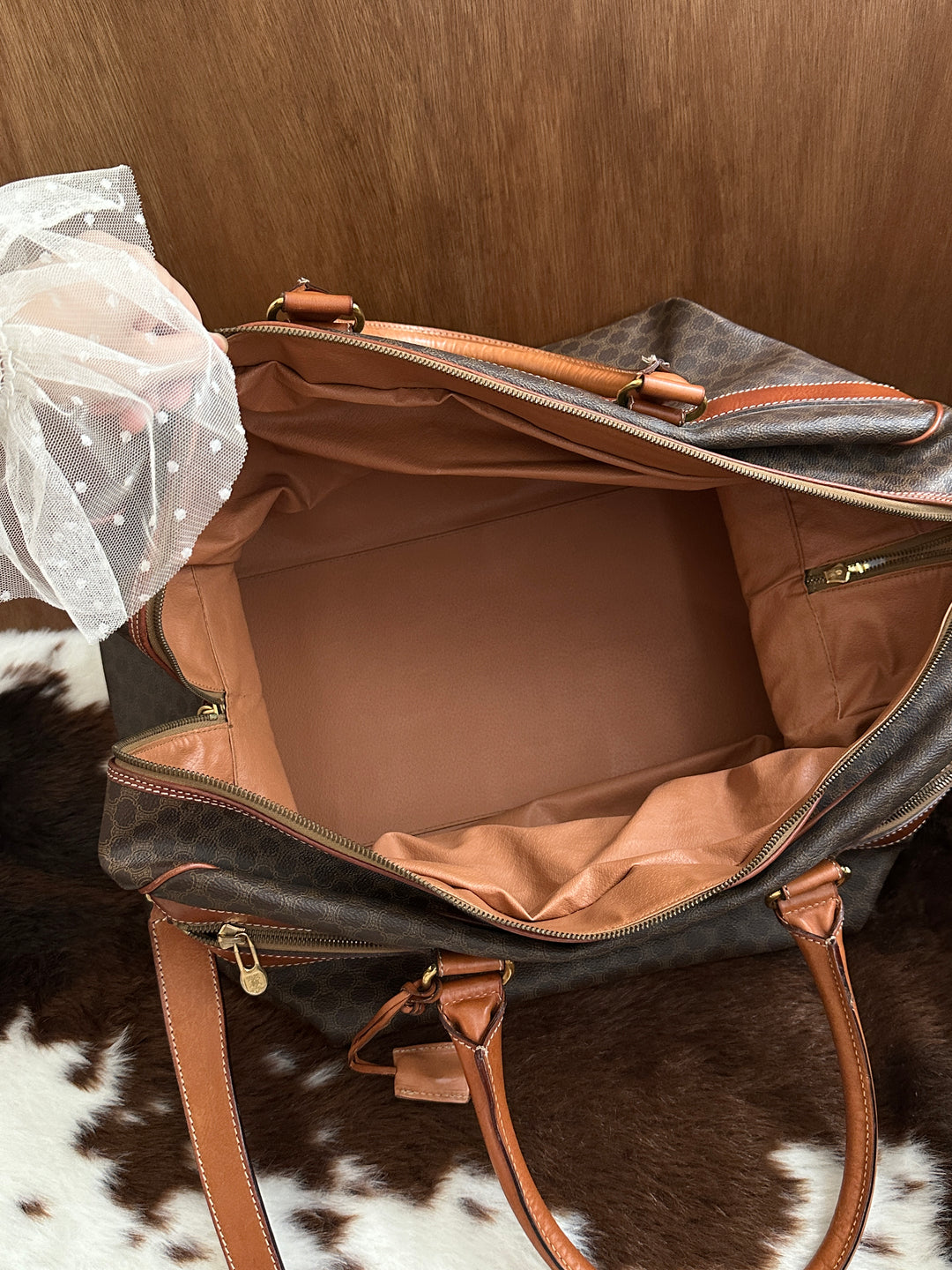 Celine Macadam Travel Bag 🤎🧳｜Vintage Monogram・Large Capacity・Shoulder Strap