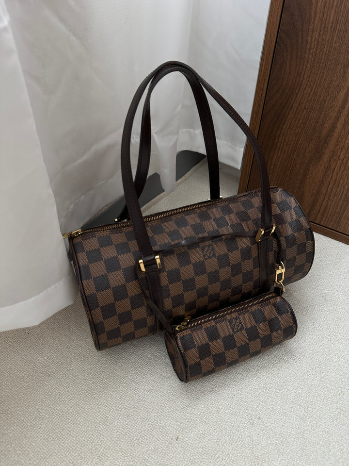 LOUIS VUITTON Damier Papillon with Baby Pouch 🤎✨ Classic Barrel Icon