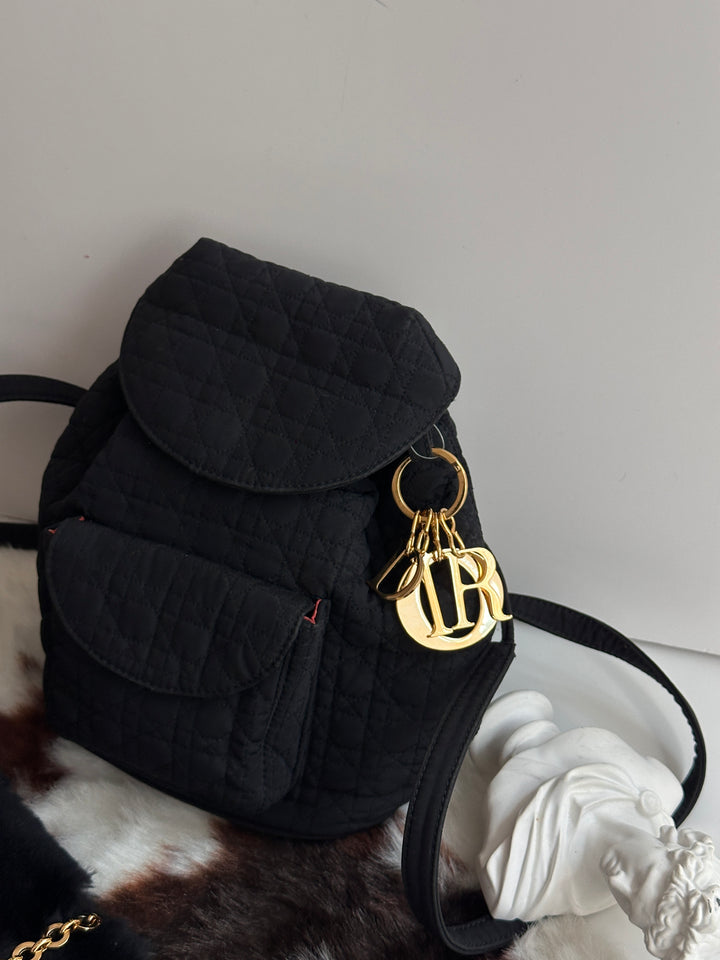 Dior Quilted Nylon Backpack 🖤 | Casual Elegance Meets Vintage Charm