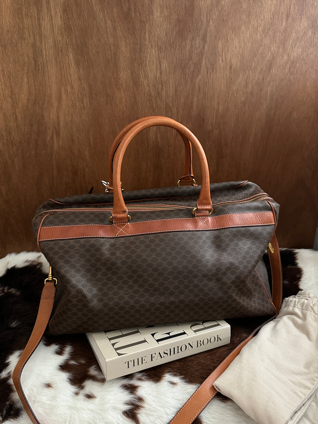 Celine Macadam Travel Bag 🤎🧳｜Vintage Monogram・Large Capacity・Shoulder Strap