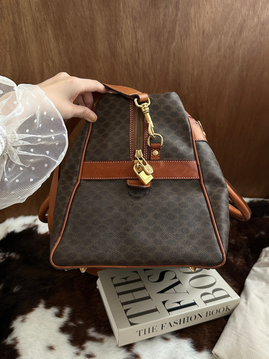 Celine Macadam Travel Bag 🤎🧳｜Vintage Monogram・Large Capacity・Shoulder Strap