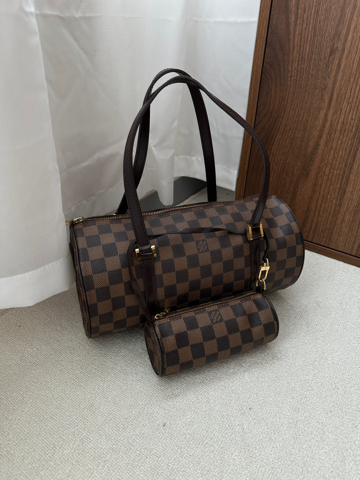 LOUIS VUITTON Damier Papillon with Baby Pouch 🤎✨ Classic Barrel Icon