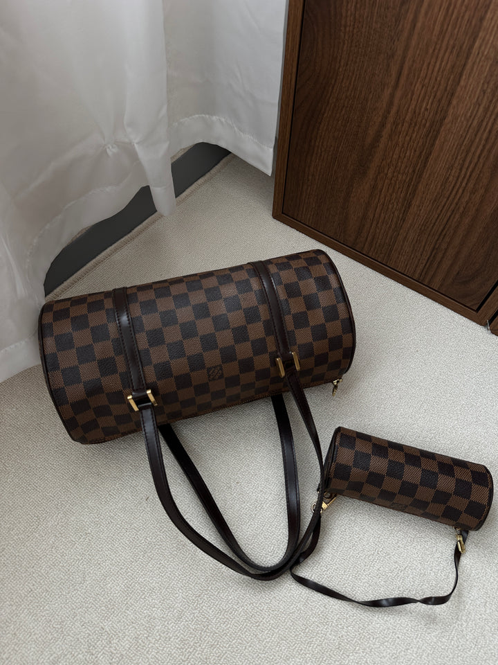LOUIS VUITTON Damier Papillon with Baby Pouch 🤎✨ Classic Barrel Icon