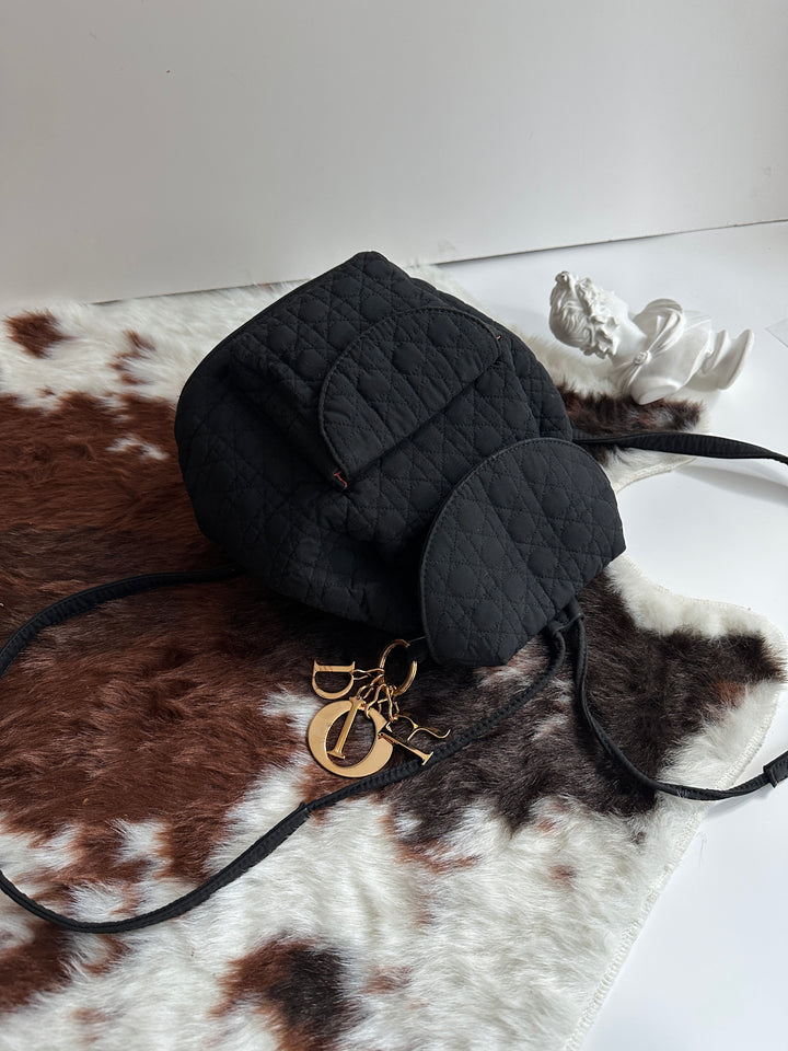Dior Quilted Nylon Backpack 🖤 | Casual Elegance Meets Vintage Charm