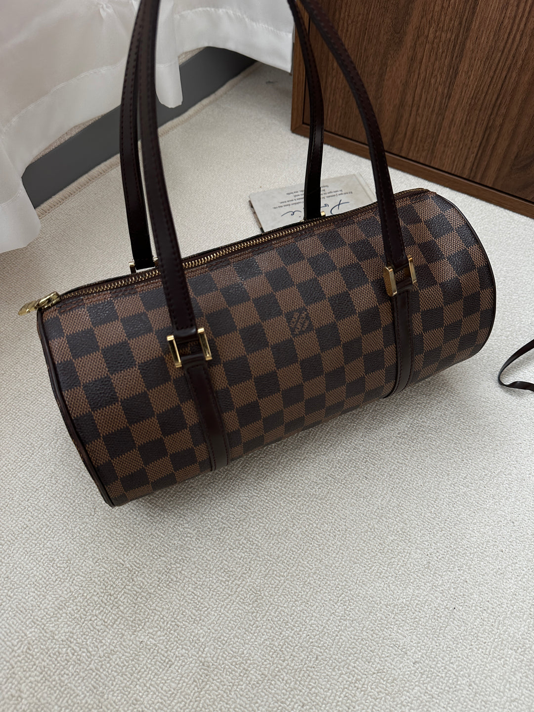 LOUIS VUITTON Damier Papillon with Baby Pouch 🤎✨ Classic Barrel Icon