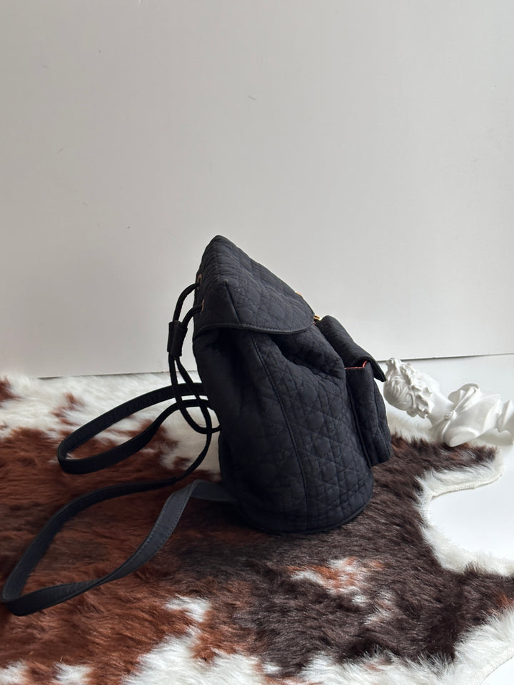 Dior Quilted Nylon Backpack 🖤 | Casual Elegance Meets Vintage Charm