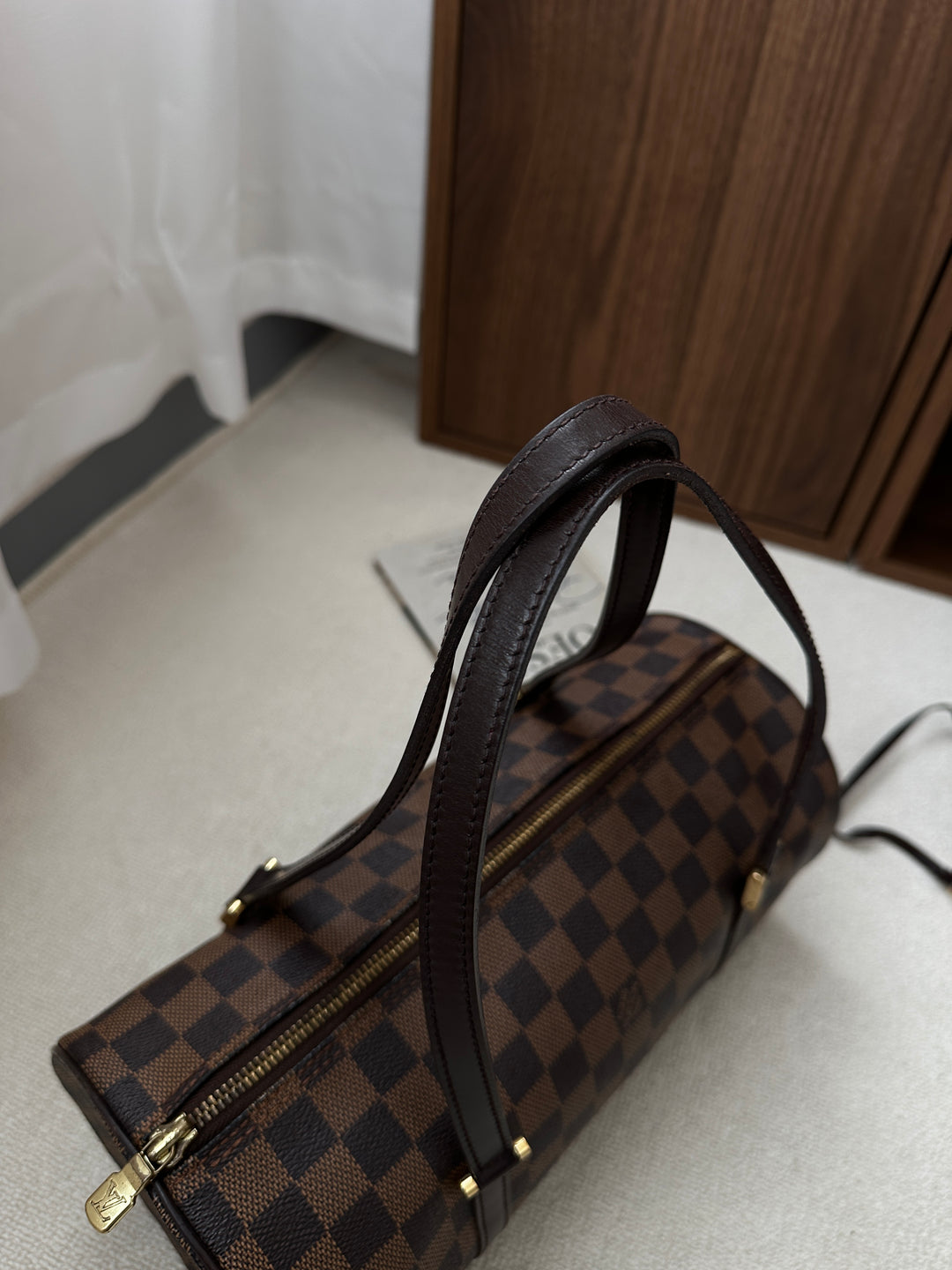 LOUIS VUITTON Damier Papillon with Baby Pouch 🤎✨ Classic Barrel Icon