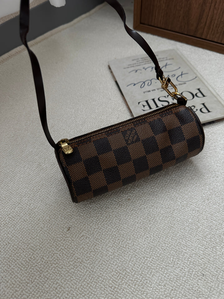 LOUIS VUITTON Damier Papillon with Baby Pouch 🤎✨ Classic Barrel Icon