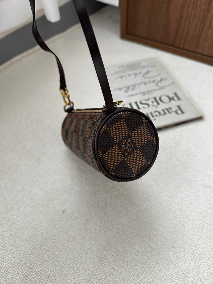 LOUIS VUITTON Damier Papillon with Baby Pouch 🤎✨ Classic Barrel Icon