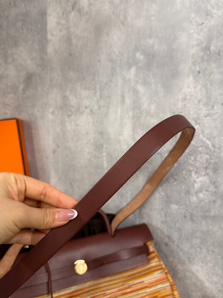 Hermes Herbag 31 Shearling Cut Leather Shoulder Bag ✨