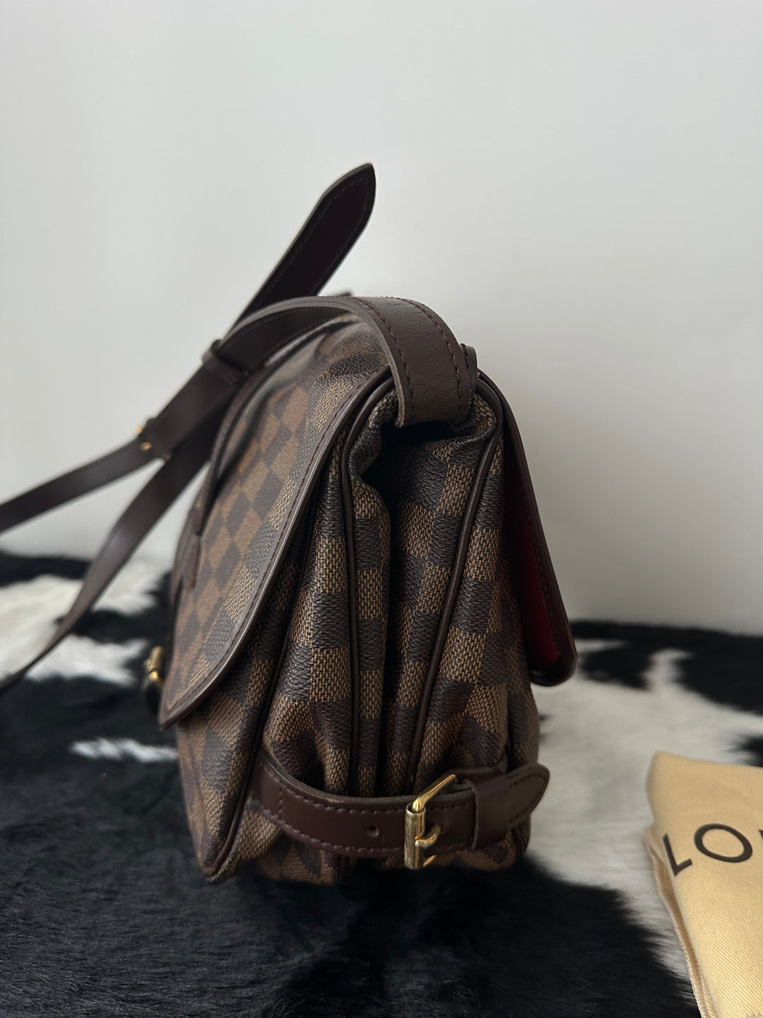 Louis Vuitton Damier Saumur 30 Brown PVC Leather 🤎｜Damier Ebene Canvas × Saddle Messenger Shape × Practical Everyday Capacity✨