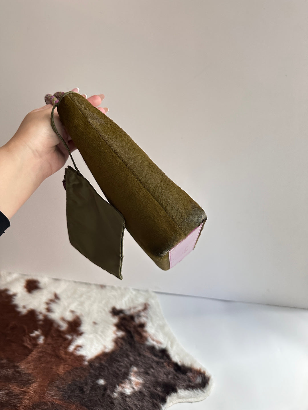 Dior Pony Hair & Woven Handle Tote 💚💜 | Whimsical Texture Meets Everyday Charm