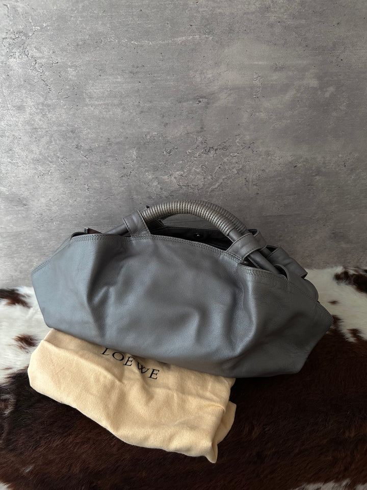 Loewe Aire Bag 🩶✨｜Smoky Grey × Oversized Anagram × Slouchy Silhouette