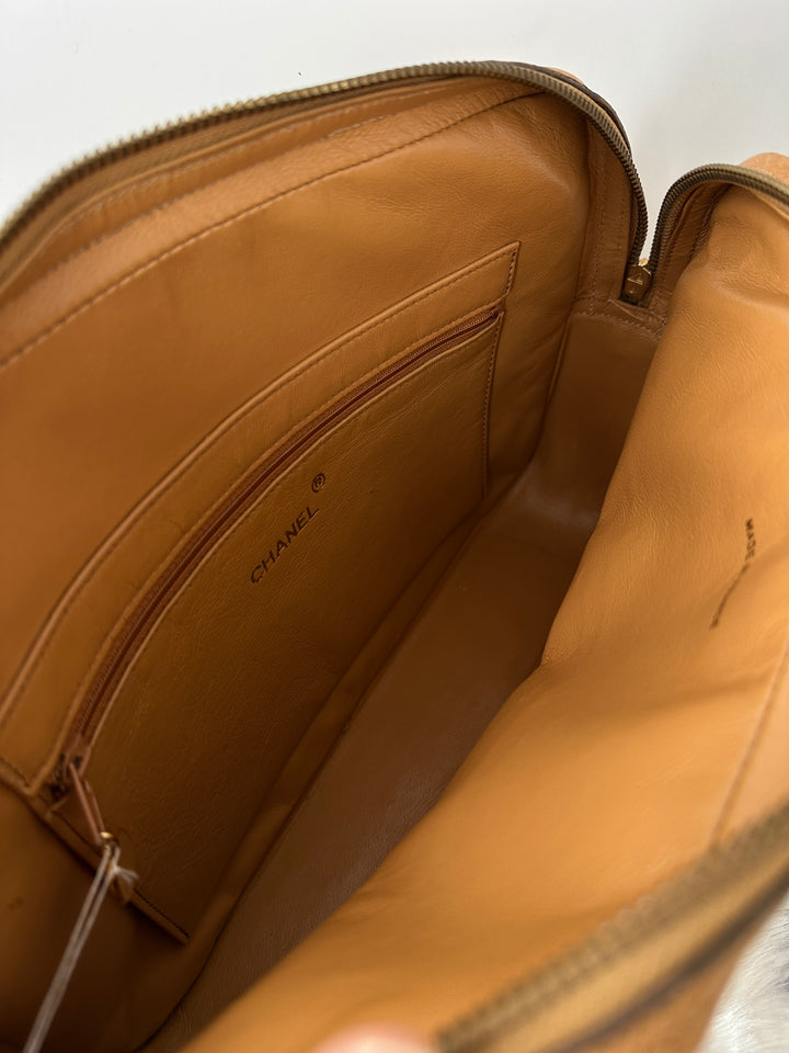 Chanel Ostrich Leather Shoulder Bag 🤎✨｜Luxurious Texture, Rare Material, Timeless Elegance