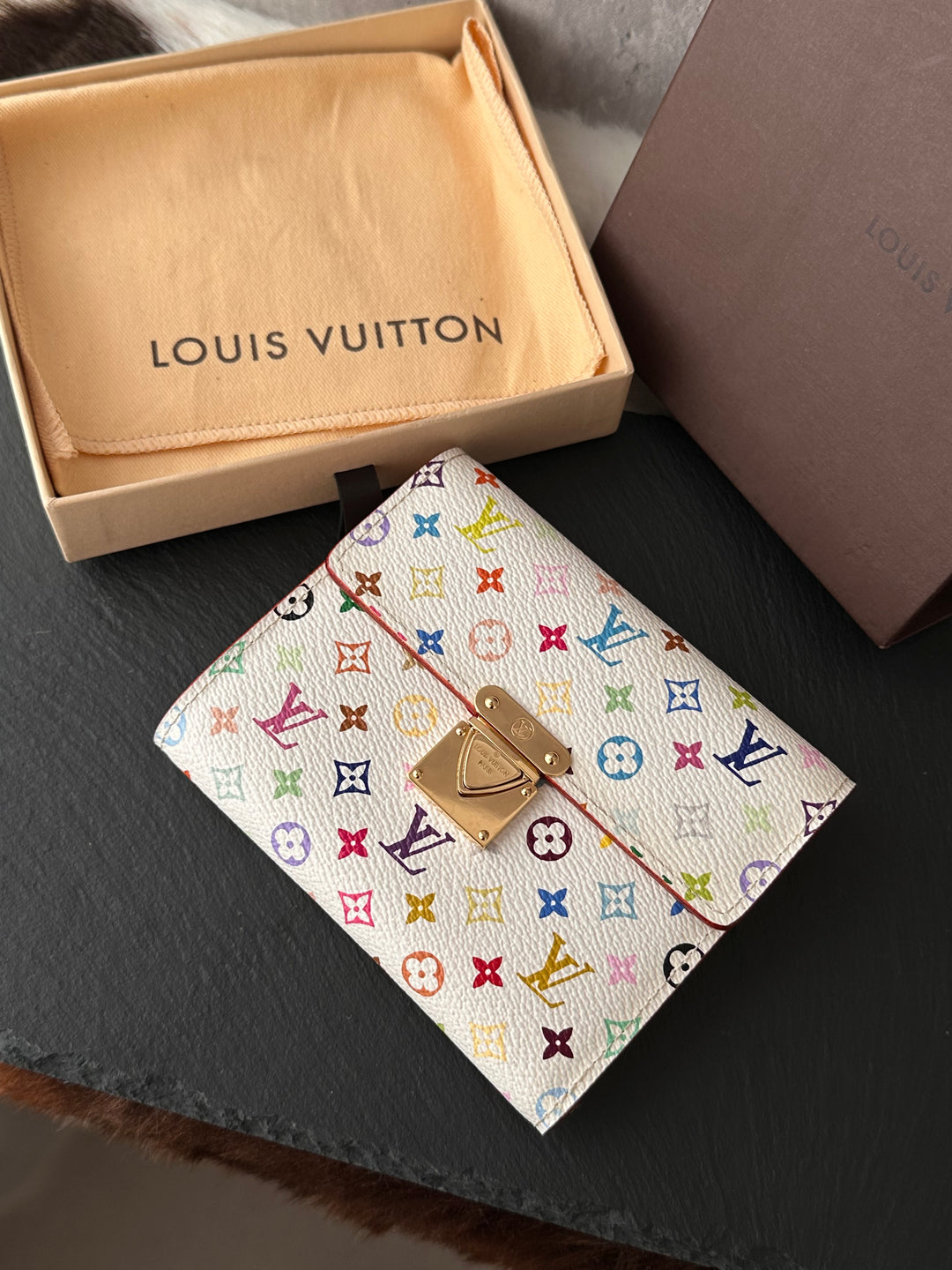Louis Vuitton Multicolor Monogram Lock Wallet ✨