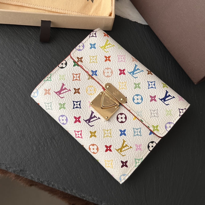 Louis Vuitton Multicolor Monogram Lock Wallet ✨