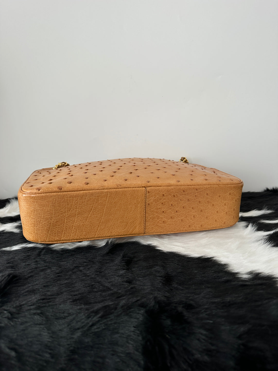 Chanel Ostrich Leather Shoulder Bag 🤎✨｜Luxurious Texture, Rare Material, Timeless Elegance