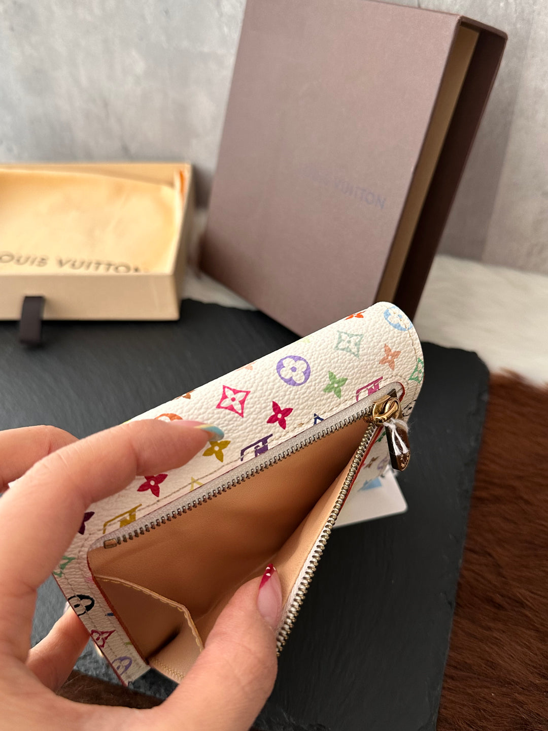 Louis Vuitton Multicolor Monogram Lock Wallet ✨