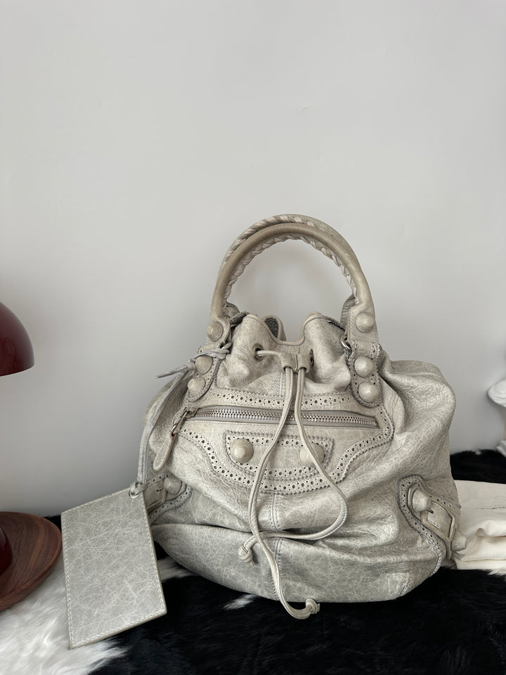 Balenciaga “Le City Bag” 🤍🩶 | Celebrity-Favorite Icon | Dust Bag & Mirror Included