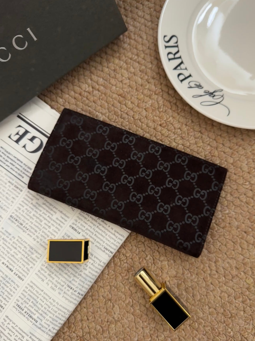 Gucci GG Monogram Long Wallet 🖤｜Tonal GG Monogram・Chocolate Brown・Organized Interior