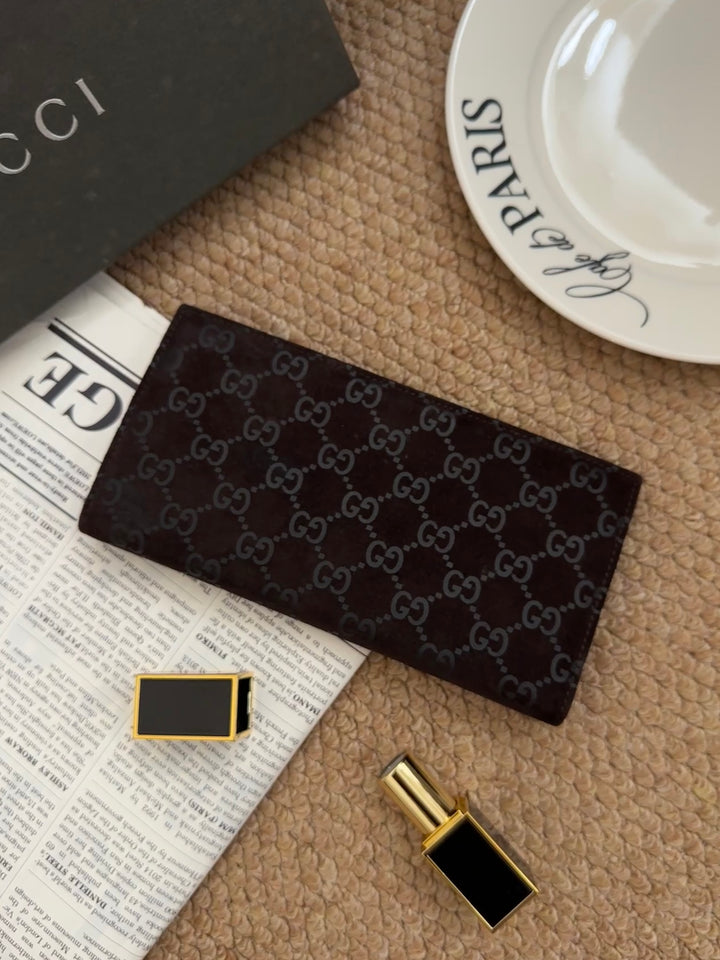 Gucci GG Monogram Long Wallet 🖤｜Tonal GG Monogram・Chocolate Brown・Organized Interior