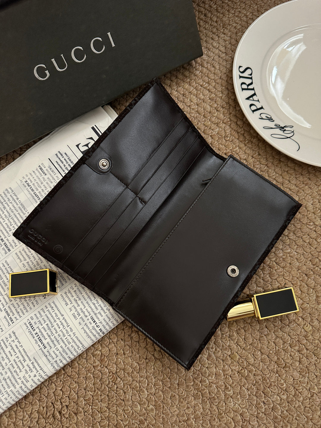 Gucci GG Monogram Long Wallet 🖤｜Tonal GG Monogram・Chocolate Brown・Organized Interior