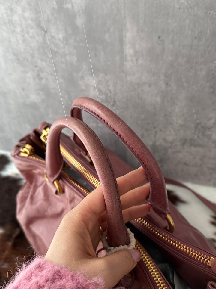 Prada Waxed Leather Tote Bag ✨