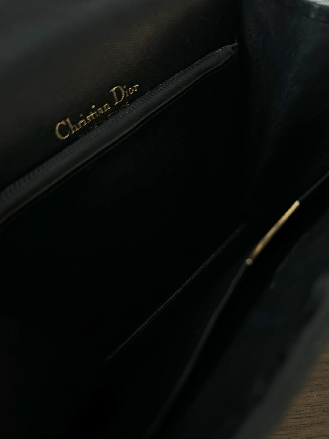 Dior Ostrich Leather Top Handle Bag 🖤✨ Rare CD Clasp
