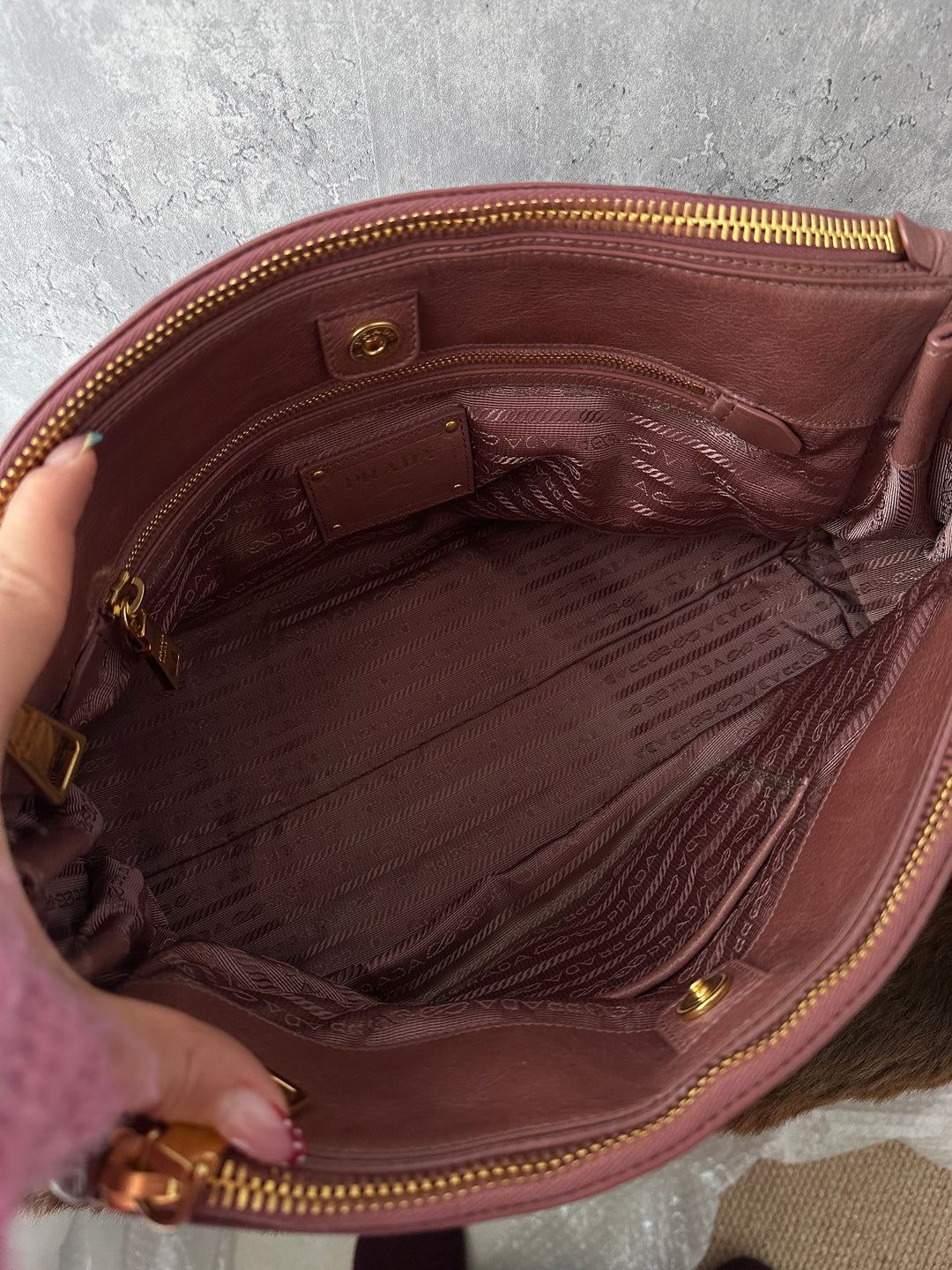 Prada Waxed Leather Tote Bag ✨