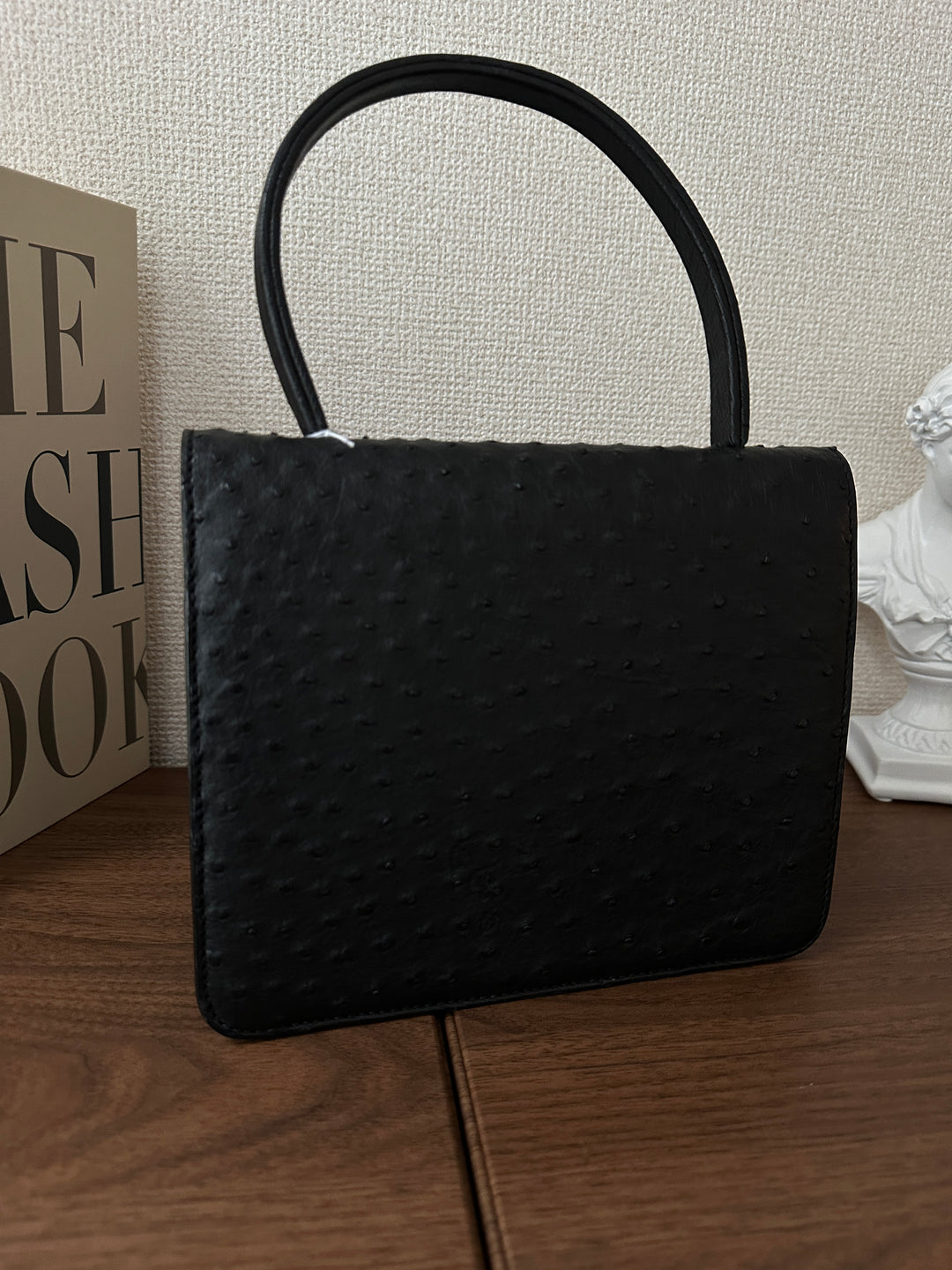 Dior Ostrich Leather Top Handle Bag 🖤✨ Rare CD Clasp