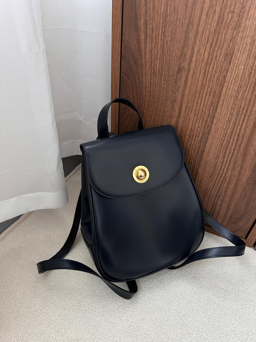 celine mini backpack CELINE "Planet" Mini Backpack πβ¨ Rare Vintage Box Leather β Oh My Goldness Vintage