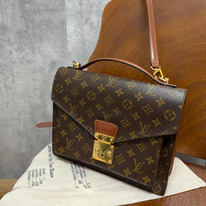 Louis Vuitton Monogram Messenger Bag with Key & Original Strap
