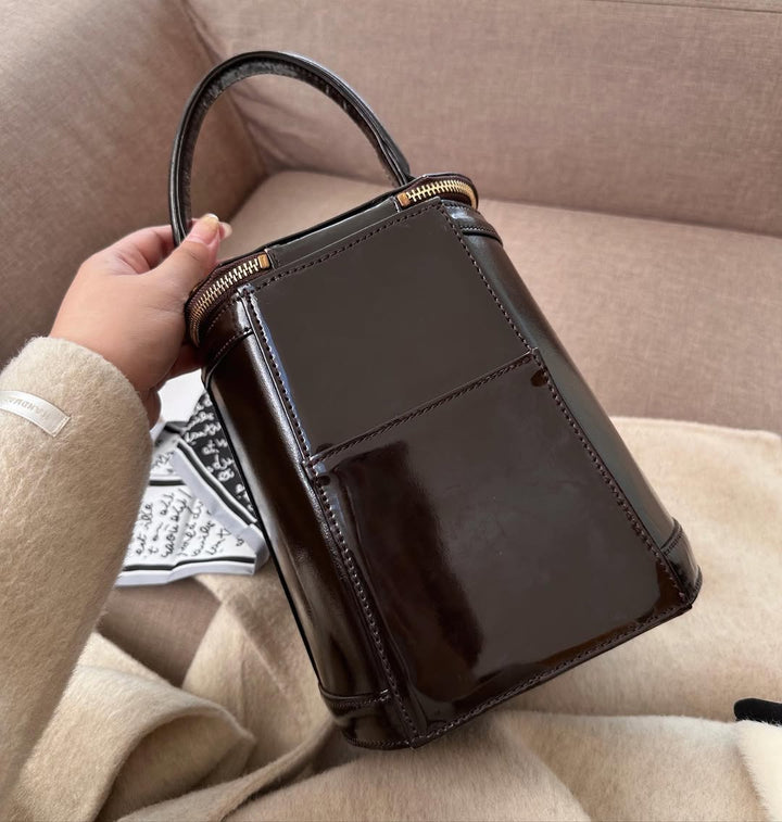VERSACE Coffee Brown Calf Hair Bucket Bag｜Gold & Silver Hardware × Rare Vintage Charm 🍂🐻 Spacious & Elegant