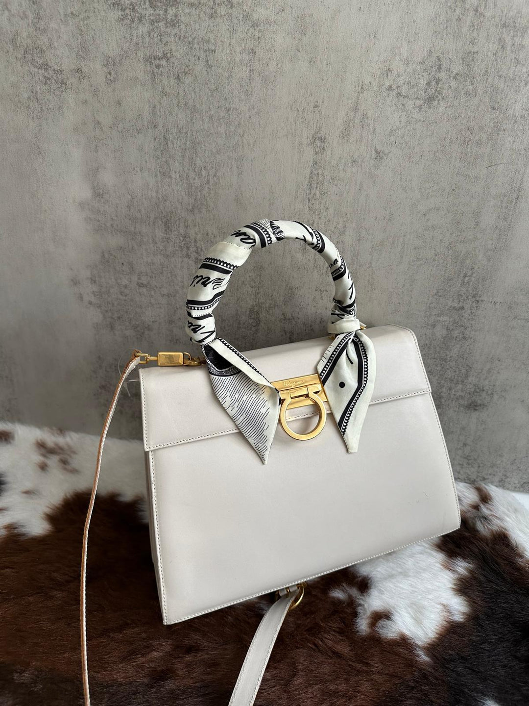 Ferragamo White Kelly 🤍 | Timeless Grace in a Petite Frame