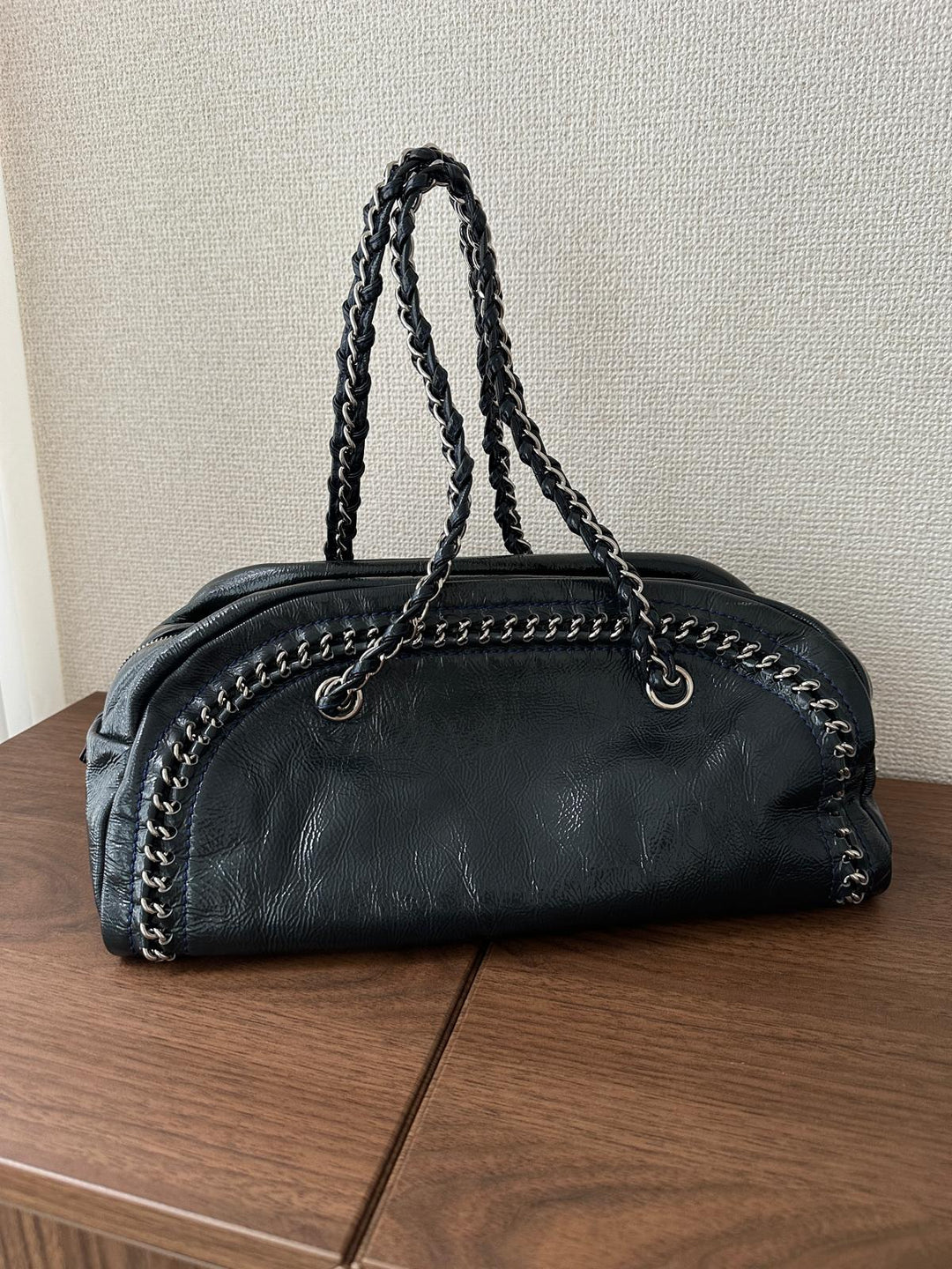 Chanel Edge-Stitched Bowling Bag 🖤 | Iconic Shape, Effortless Cool