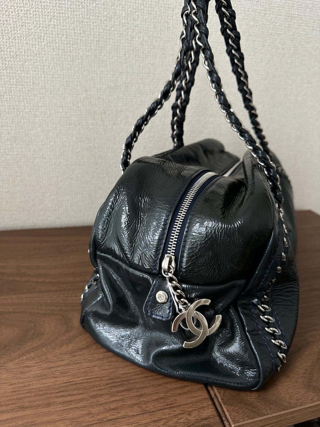 Chanel Edge-Stitched Bowling Bag 🖤 | Iconic Shape, Effortless Cool