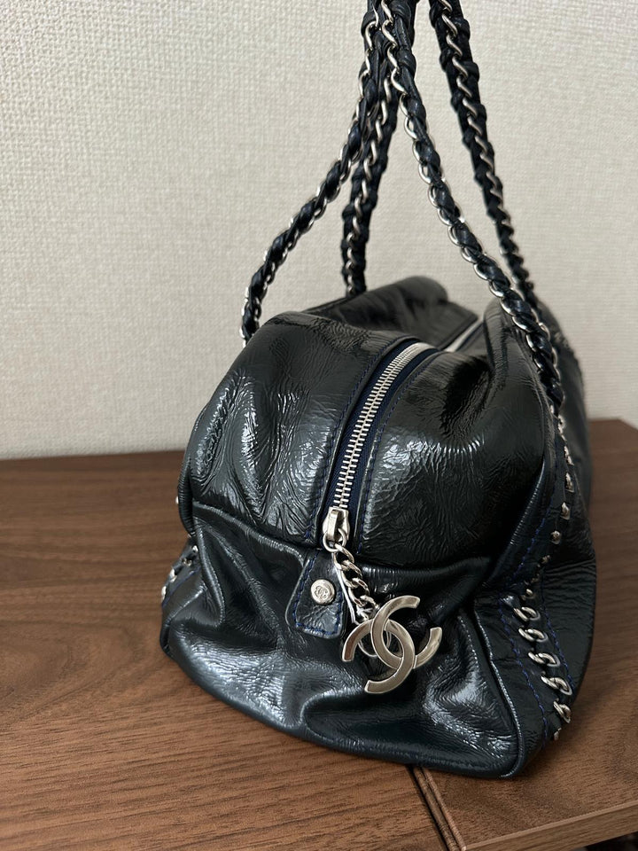 Chanel Edge-Stitched Bowling Bag 🖤 | Iconic Shape, Effortless Cool