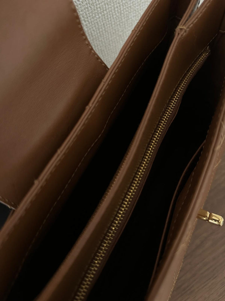 Chanel Caramel Turn Lock Shoulder Bag 🍫 | Classic Sweetness with Timeless Glamour