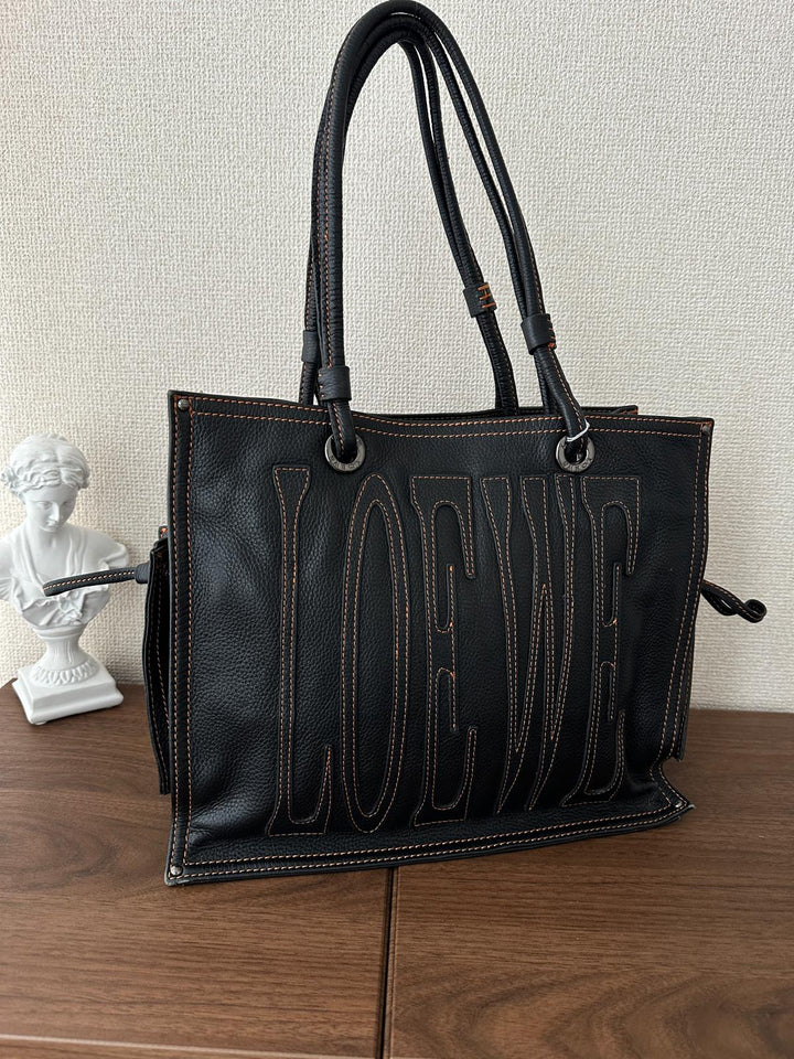 Loewe Double-Faced Tote 🖤 | Structured Power with Everyday Edge