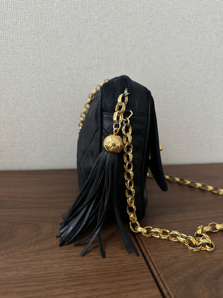 Chanel CC Tassel Camera Bag 🖤 | 80s–90s Vintage Glam Reborn